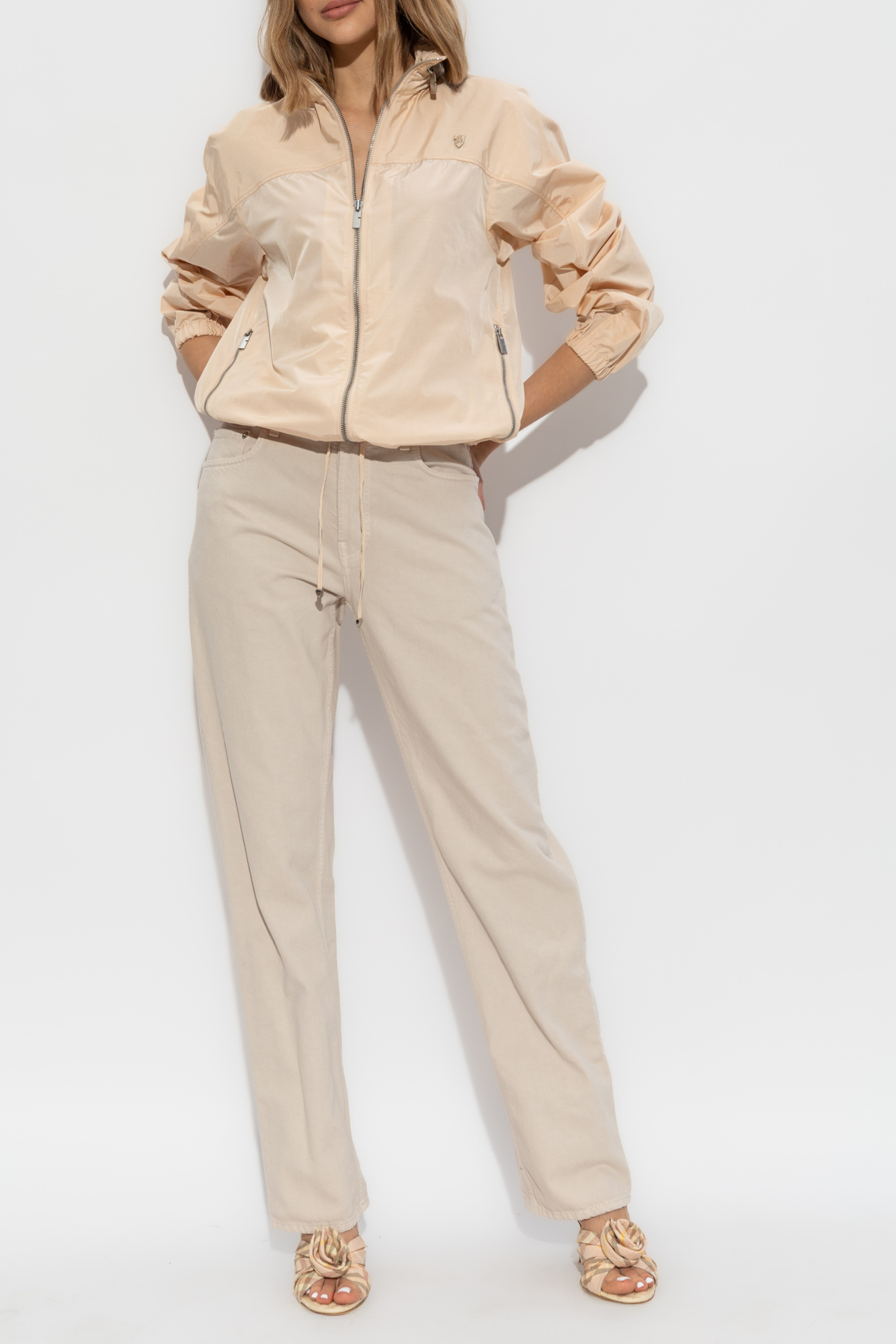 Beige Jacket with Logo Burberry - Vitkac AS